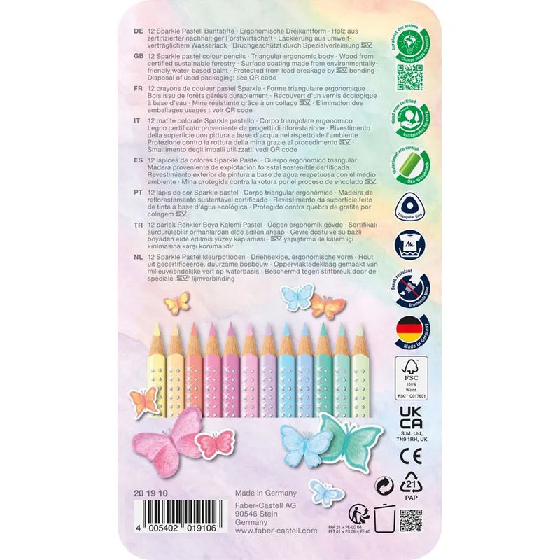 Faber Castell Pastel Colour Pencil Sparkle (Set of 12)