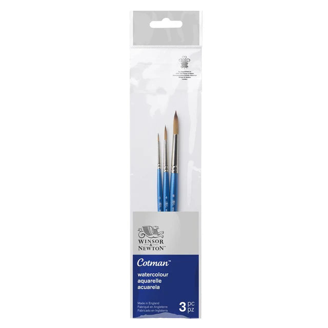 Winsor & Newton Cotman Short Handle Brushes (Set of 3)