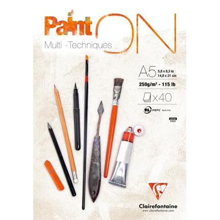 Clairefontaine Paint ON Multimedia Pads (White, Grey & Natural)