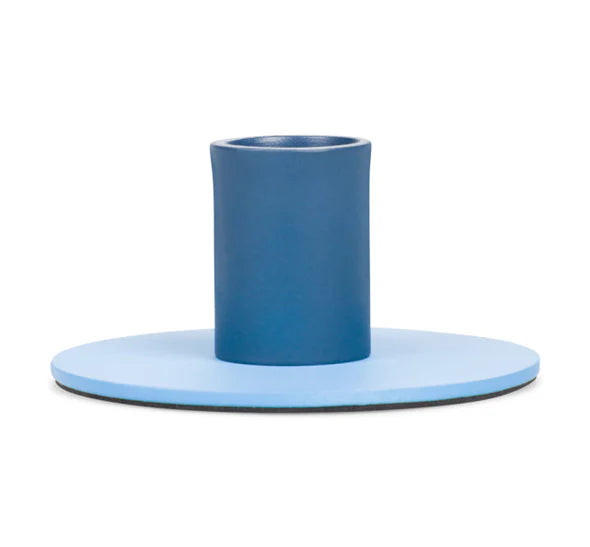 Two Tone Metal Candle Holder - Turquoise/Midnight Blue