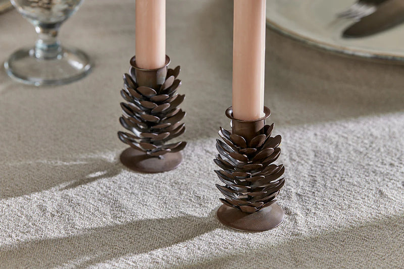 Elagalu Pine Cone Rust Candle (Set of 2)