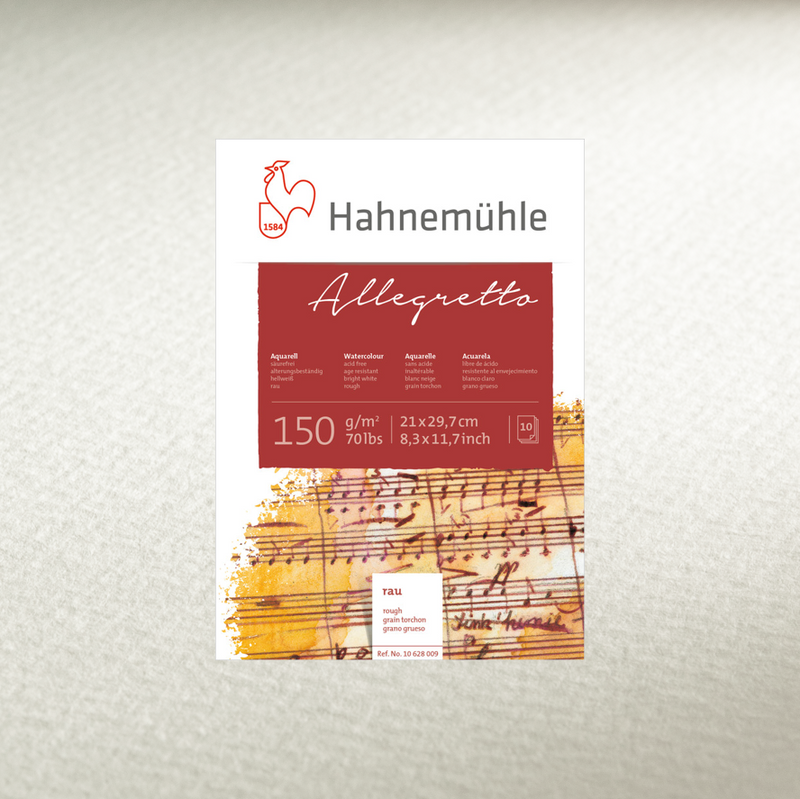 Allegretto Rough Bright White Paper Pad (10 Sheets)