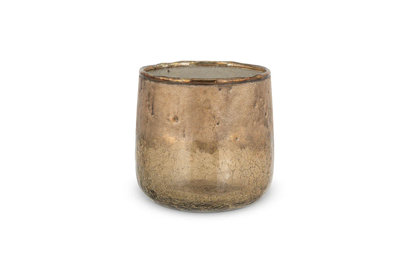 Konara Copper Smoke Glass Tealight Holder