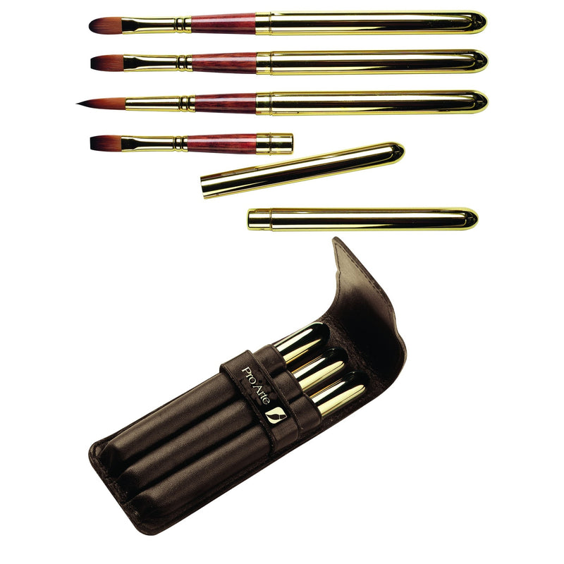 Pro Arte Gold Midas Touch Retractable Travel Brush (Set & Individual)