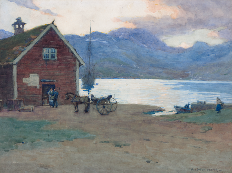 The Post Kart, Ulvik, Hardanger – Original Painting by Alfred Heaton Cooper (1863 - 1929)