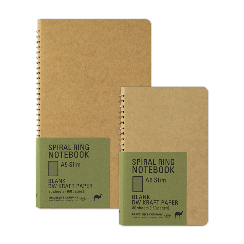 Slim Spiral Ring Notebook: DW Kraft Paper