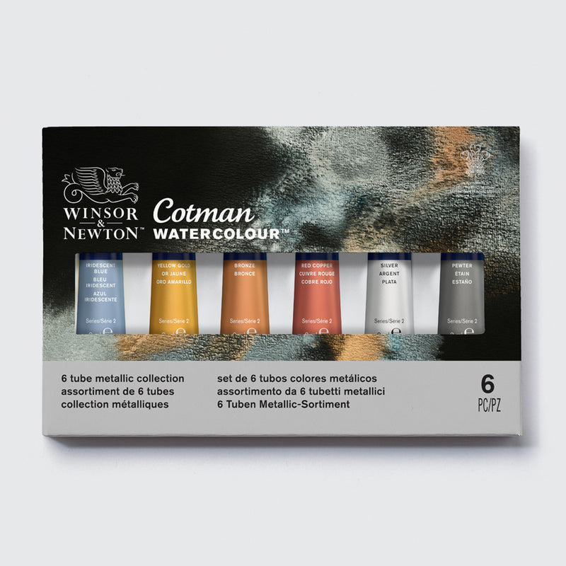 Winsor & Newton Cotman 8ml Tube Metallic Collection (Set of 6)