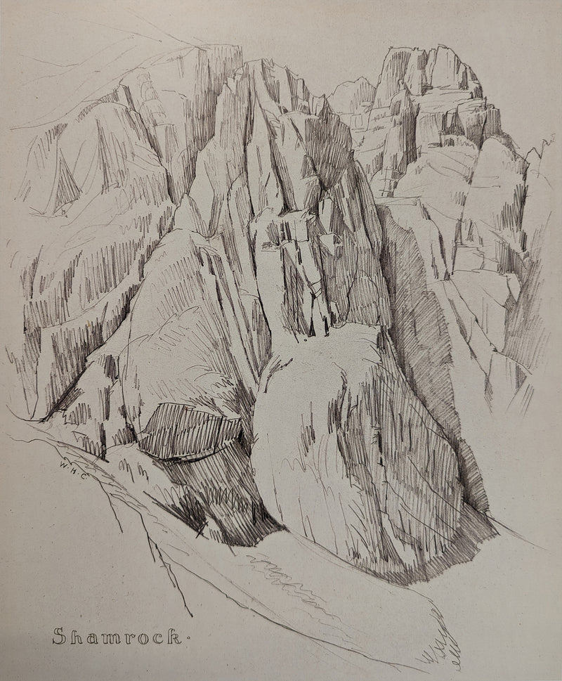 Shamrock, Pillar Rock, 1935, Monochrome by William Heaton Cooper R.I. (1903 - 1995)